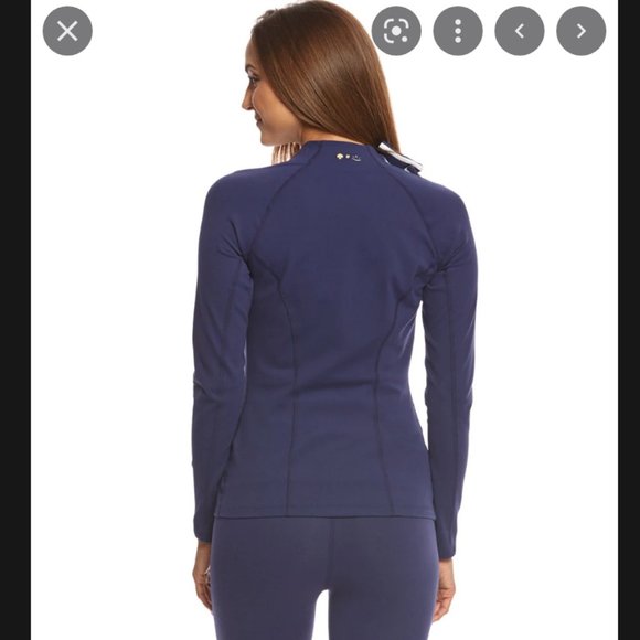 Kate Spade Beyond Yoga Navy White Sailing Stripe Neck Bow Jacket and skirt xs - Picture 4 of 14